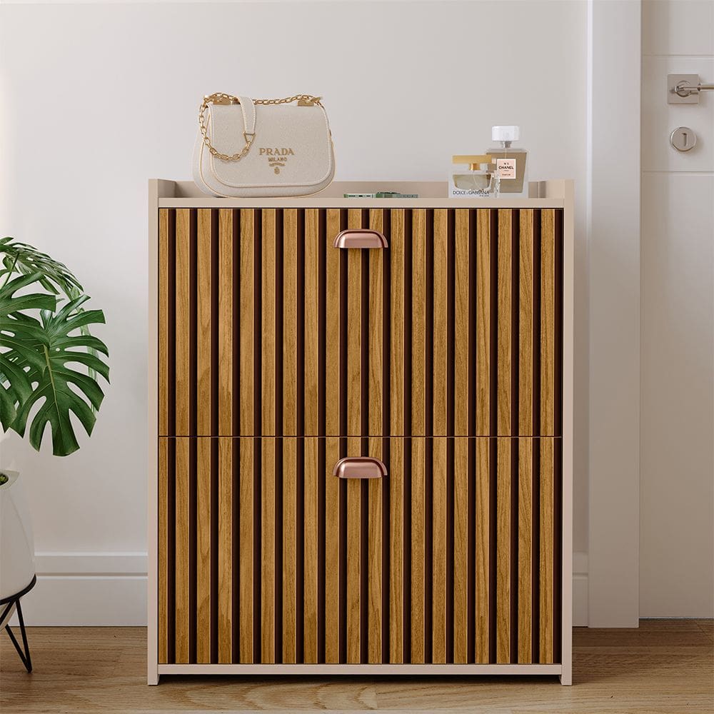 Sapateira Closet Vertical Organizadora 12 Pares Calçados Unissex Prateleira 2 Andares Gavetas Basculante  - Lojas RPM