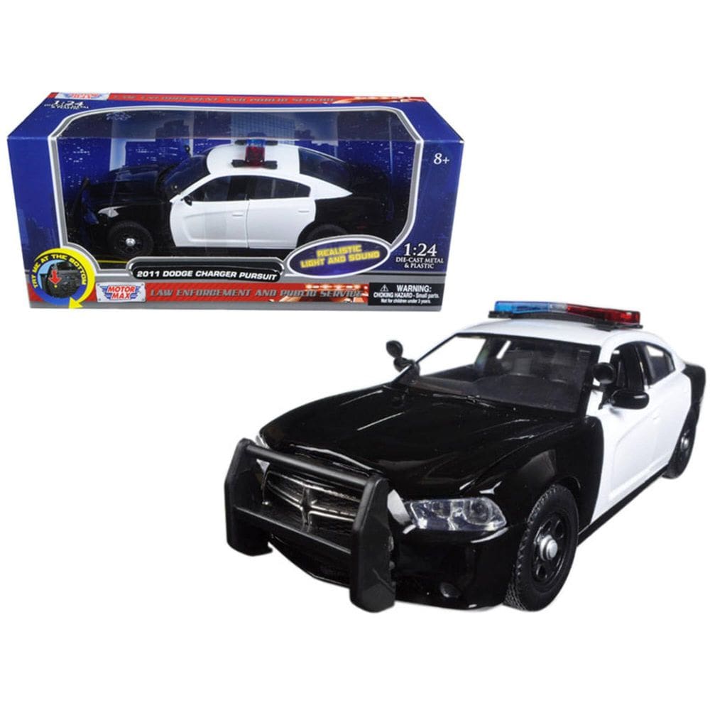 Carro Modelo Diecast Motormax 2011 Dodge Charger Polícia 1/24