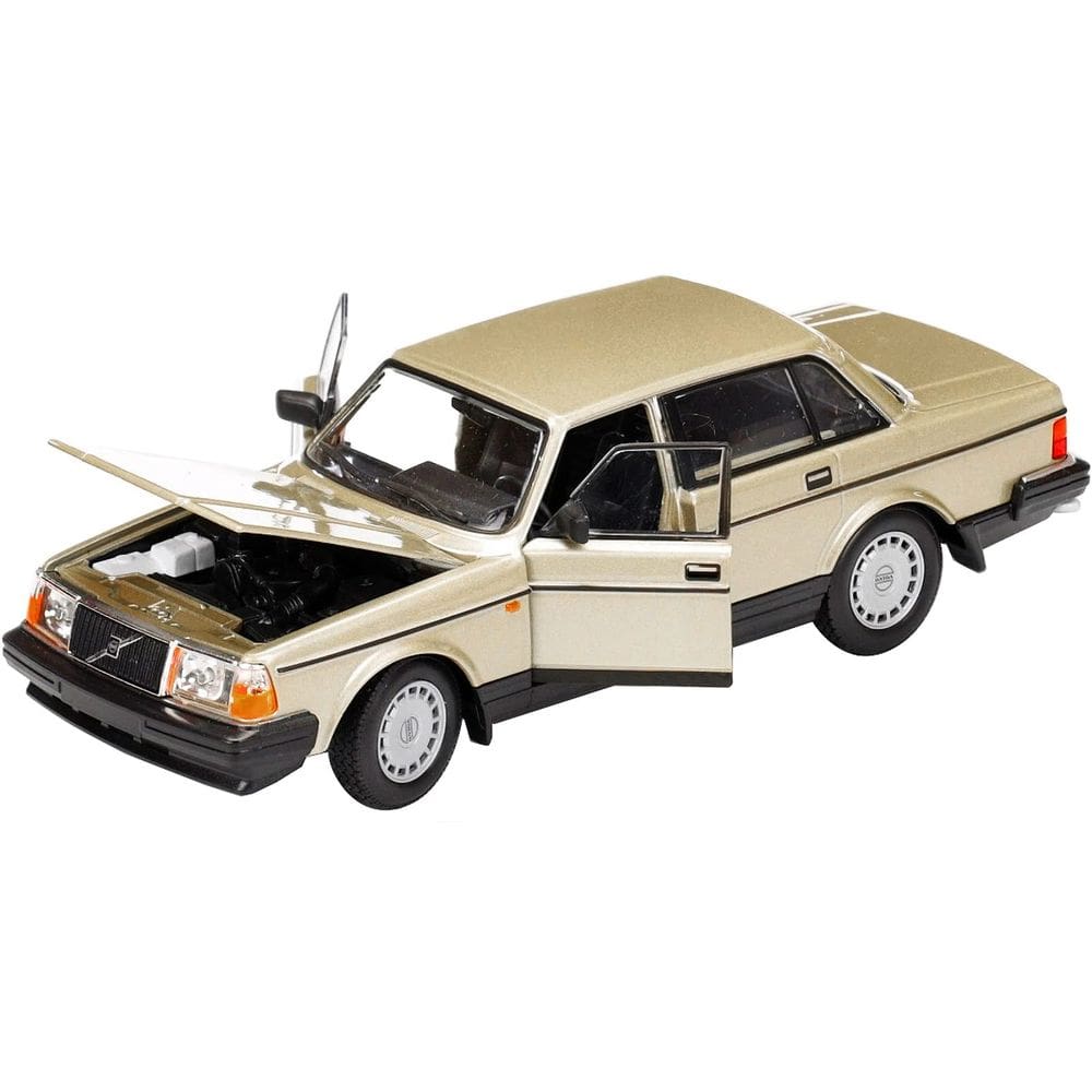 Modelo de carro fundido sob pressão Welly Volvo 240 GL Gold Metallic 1/24 Scale
