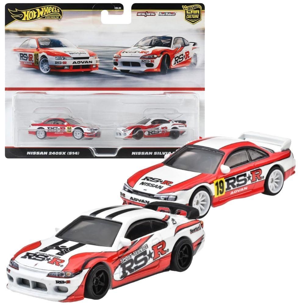 Carros de Brinquedo Mattel Hot Wheels Nissan 240SX & Silvia 2-Pack