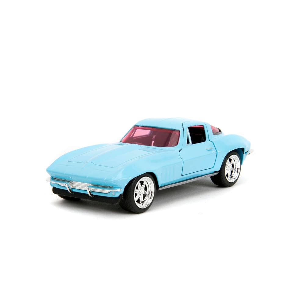 Carro fundido sob pressão Jada Pink Slips 1966 Chevy Corvette escala 1:32