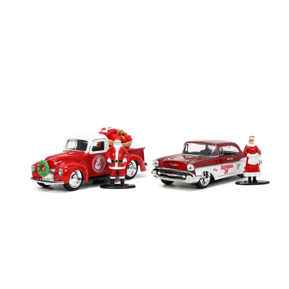 Passeios de férias em Toy Jada 1:32 Ford Pickup 1941 e Chevy 1957