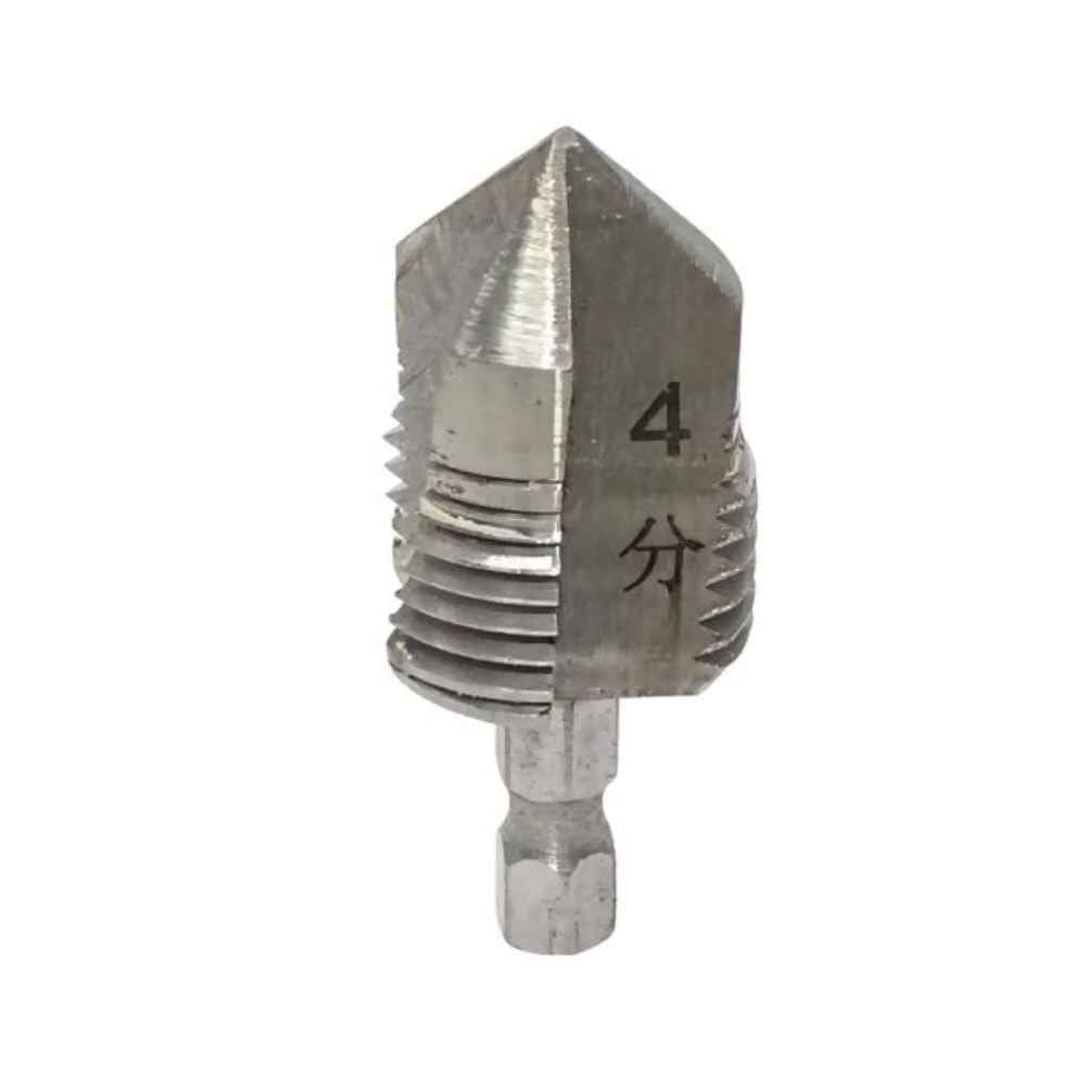 Rosqueador Interno para Tubo PVC 1/2 Polegada 20mm com Ponta Chanfrada em Aço Carbono para Furadeira e Parafusadeira