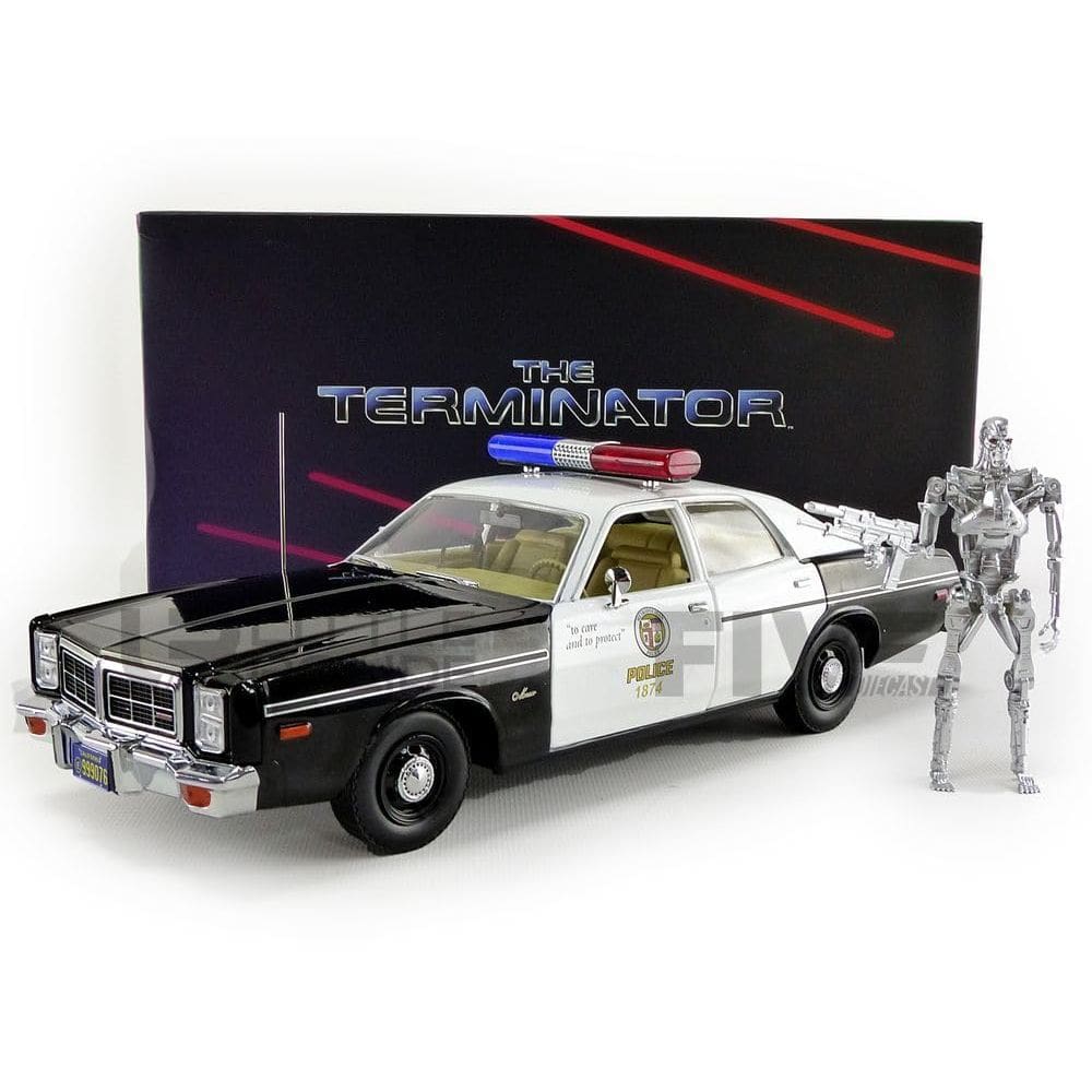 Carro fundido sob pressão Greenlight 1977 Dodge Monaco Police escala 1:18