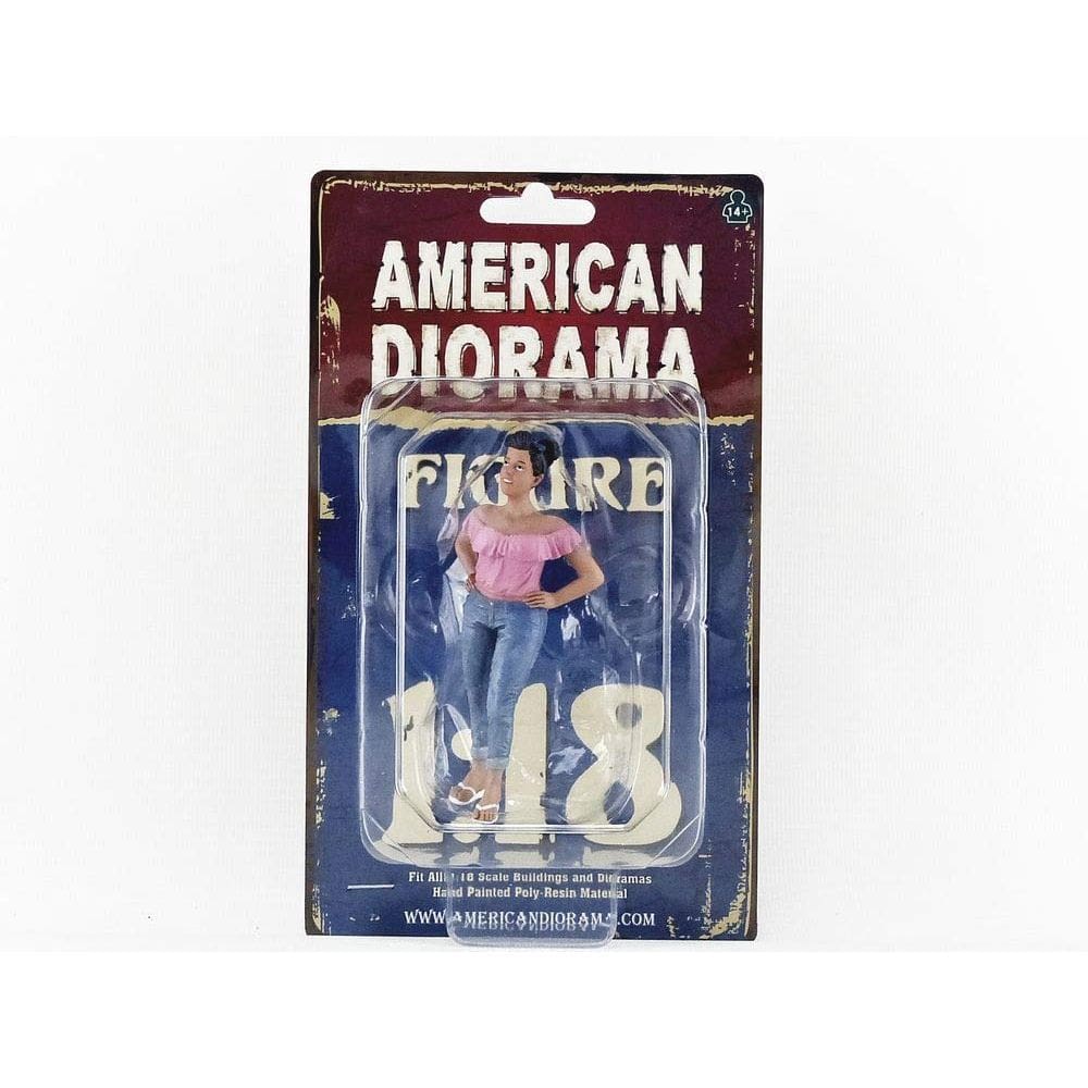 Estatueta American Diorama Hanging Out II Gloria em escala 1/18