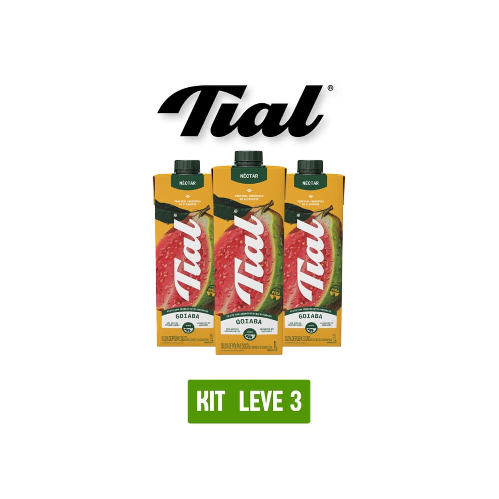 Suco Nectar Tial Goiaba 1L - Kit 3 Unid