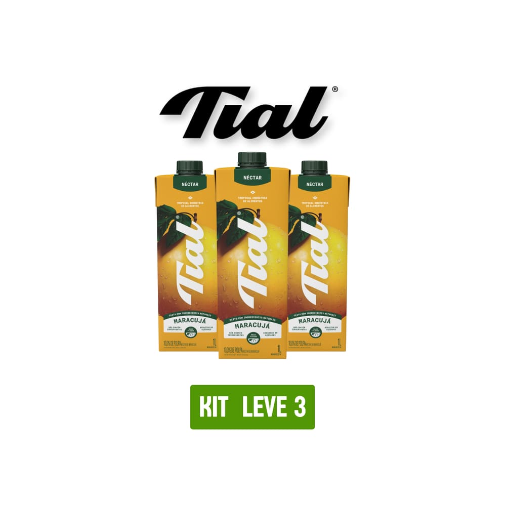 Suco Nectar Tial Maracujá 1L - Kit 3 Unid