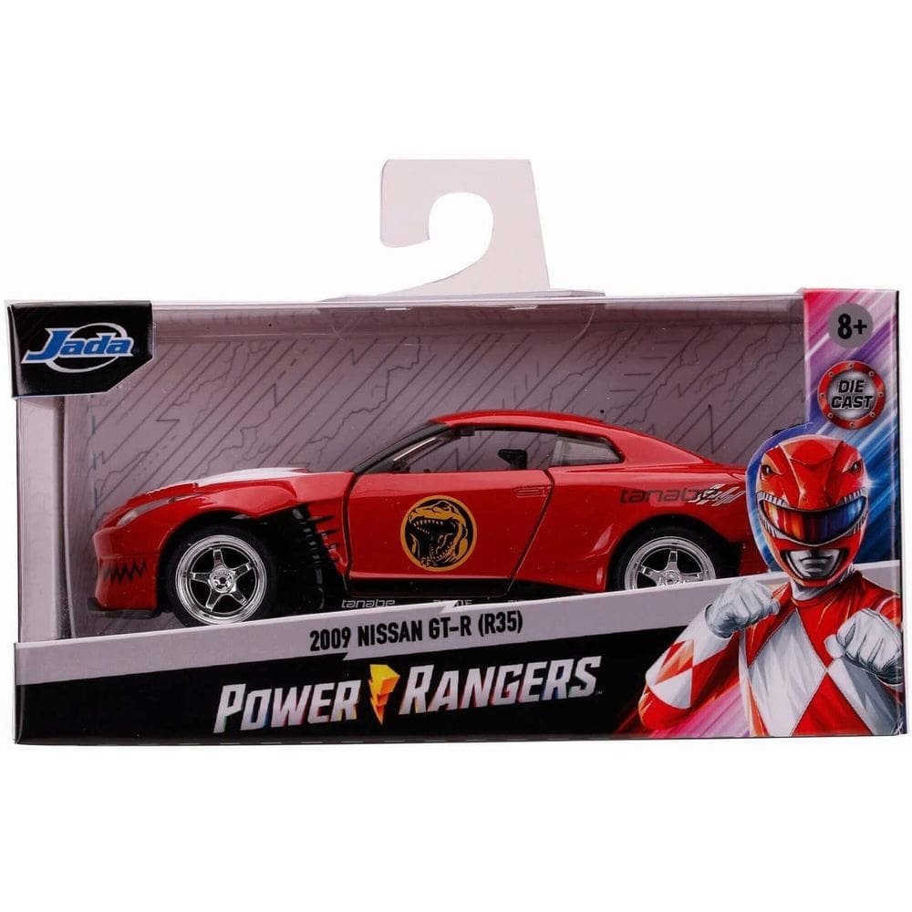 Carro fundido sob pressão Jada Toys Power Rangers Red Ranger 2009 GT-R R35