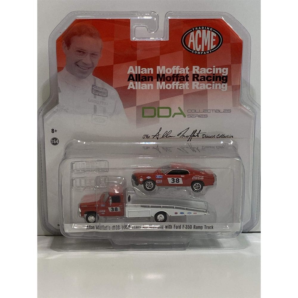 Modelo Diecast ACME 1969 Trans Am Mustang e Ford F-350