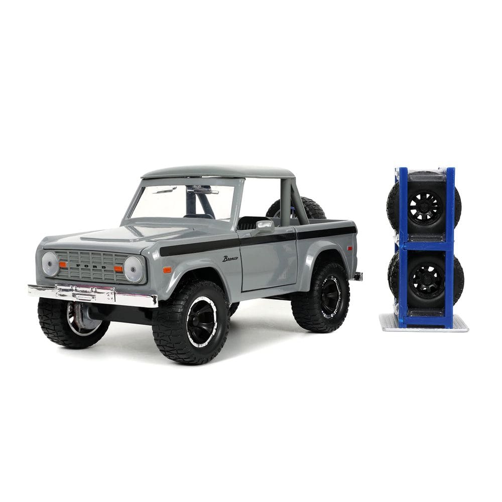 Carro fundido sob pressão Jada Toys Just Trucks 1:24 1973 Ford Bronco Grey