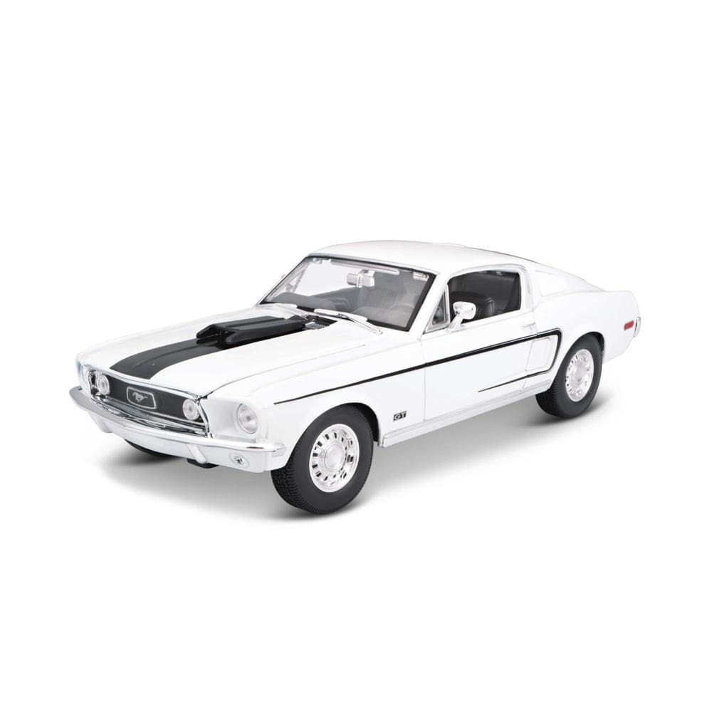 Miniatura Diecast Maisto Ford Mustang GT 1968 1/18 Branco