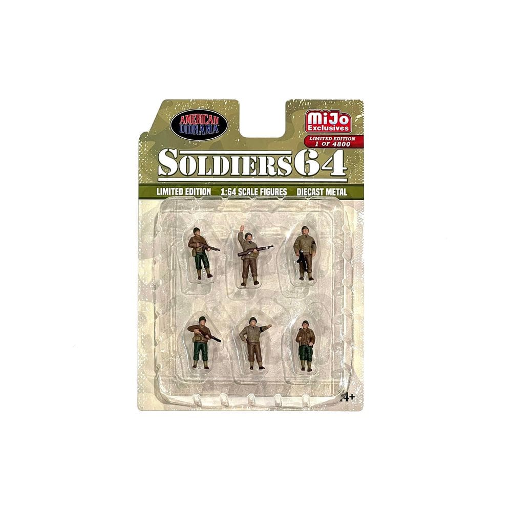 Conjunto de figuras American Diorama Soldiers 64, escala 1:64 (6 figuras)