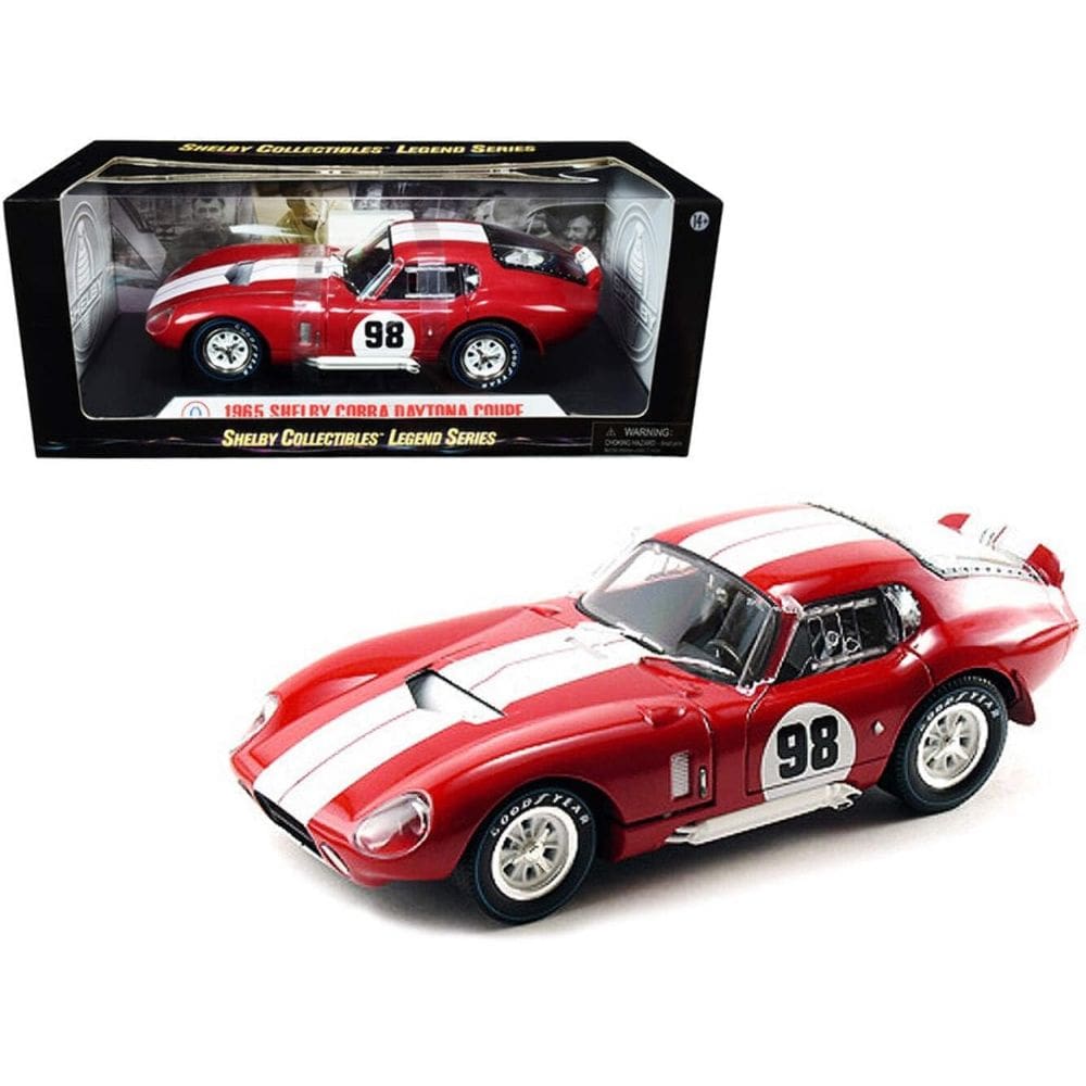 Modelo de carro fundido sob pressão Shelby Collectibles 1965 Shelby Cobra Daytona Coupe #98 1/18