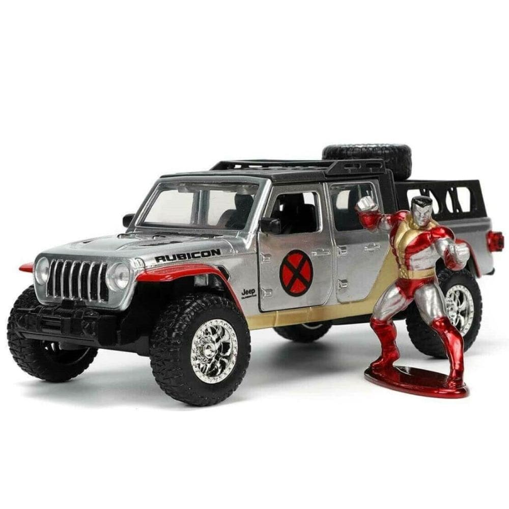 Carro fundido sob pressão Jada Toys Marvel 2020 Jeep Gladiator 1:32 com X-Men Colossus