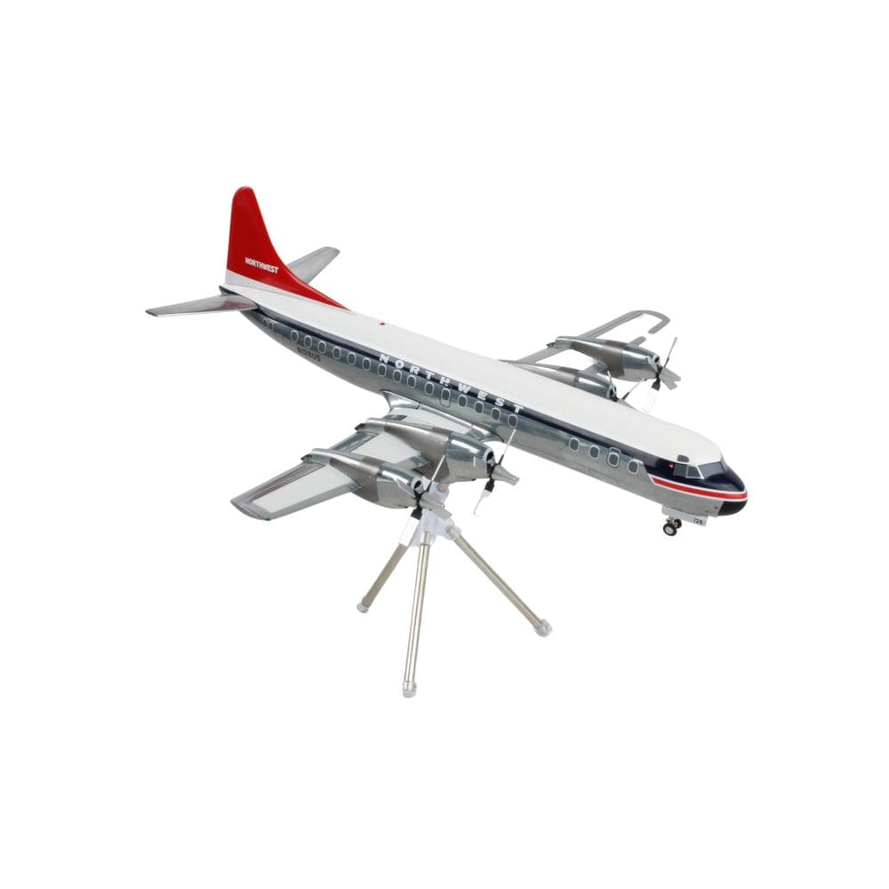 Modelo de display colecionável GeminiJets Northwest Orient L-188 Electra N128US em escala 1:200
