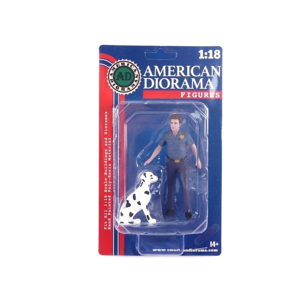 Figuras American Diorama Firefighters Fire Dog Training 1/18