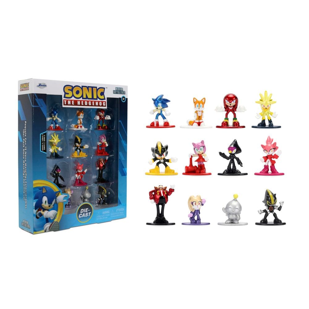Conjunto de bonecos Jada Sonic The Hedgehog Nano Metalfigs Series 3 x12