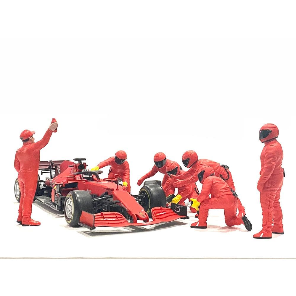 Conjunto de bonecos American Diorama F1 Pit Crew em escala 1/18 (Conjunto III)