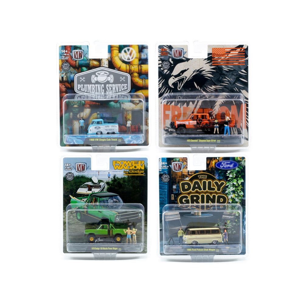 Conjunto de 4 Carros em Miniatura Diecast Castline Inc. Edição Limitada