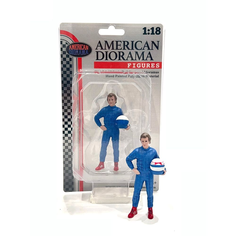 Figura American Diorama Lenda das Corridas dos Anos 1980 Escala 1:18