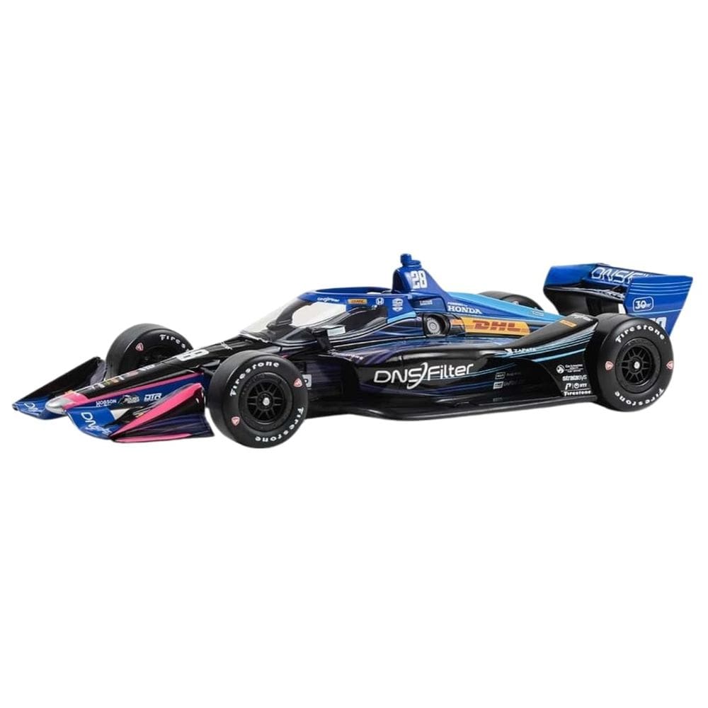 Carro de transmissão direta Greenlight Dallara IndyCar #28 Romain Grosjean 1:18
