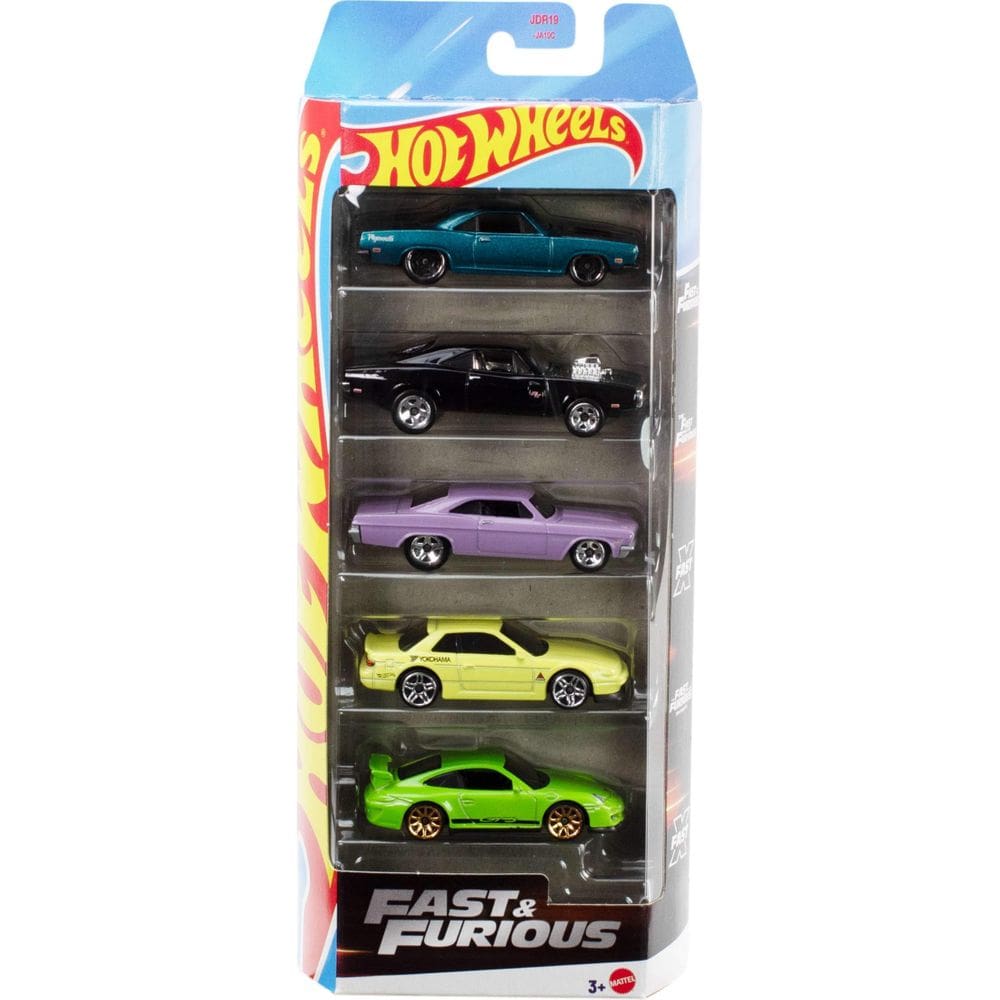 Conjunto Toy Cars Hot Wheels Fast & Furious de 5 em escala 1:64