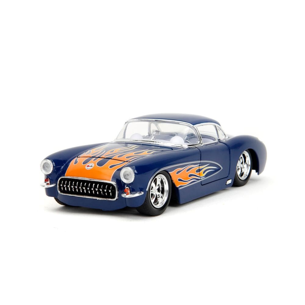 Carro fundido sob pressão Jada Big Time Muscle 1:24 1957 Chevrolet Corvette
