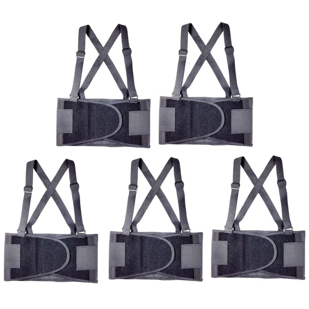 Kit 5 Cinta Ergonômica Abdominal Black Belt Comfort EPI Proteção Lombar Volk