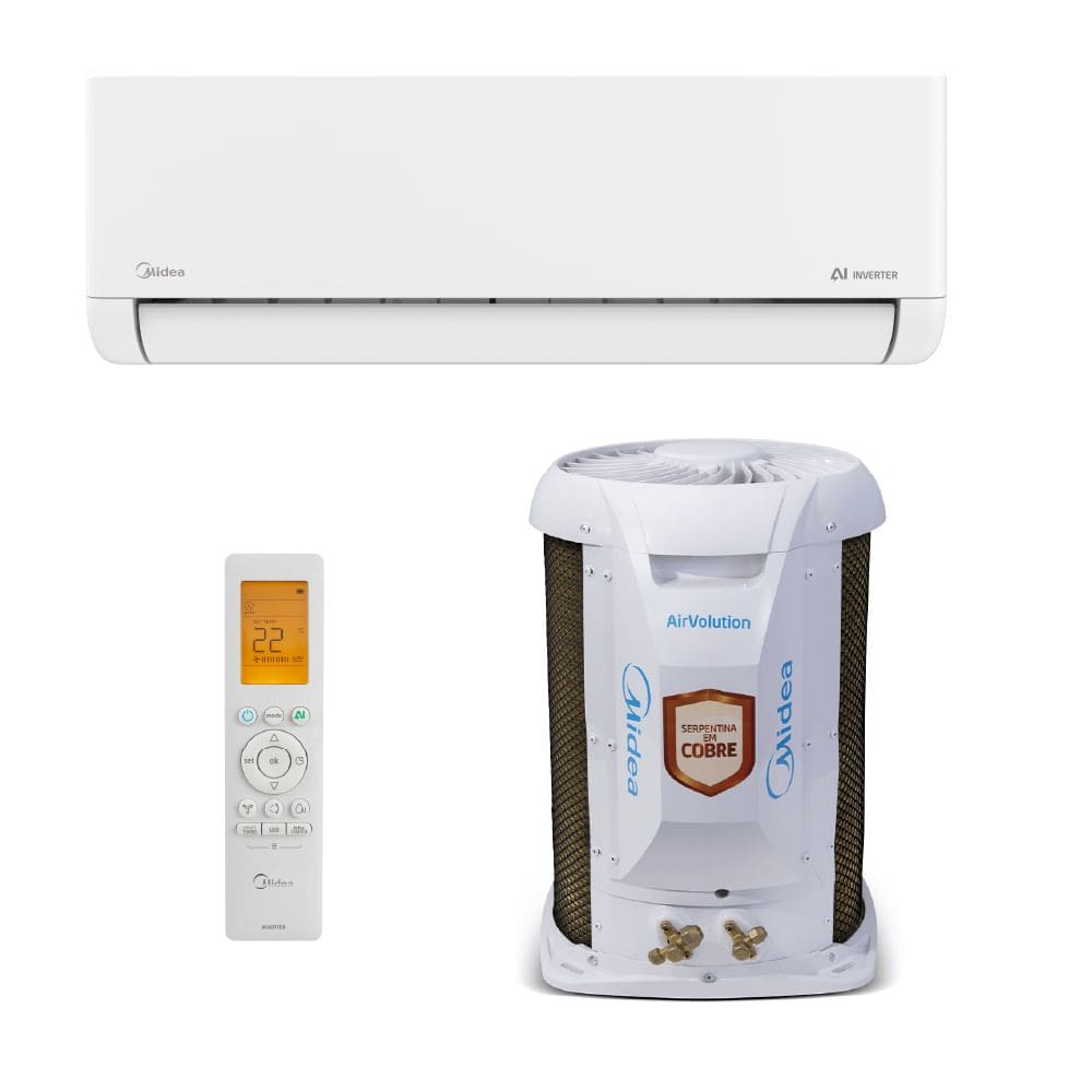 Ar Condicionado Split Hi Wall Midea Airvolution Connect Inverter 12.000 Btus Frio 220V R-32