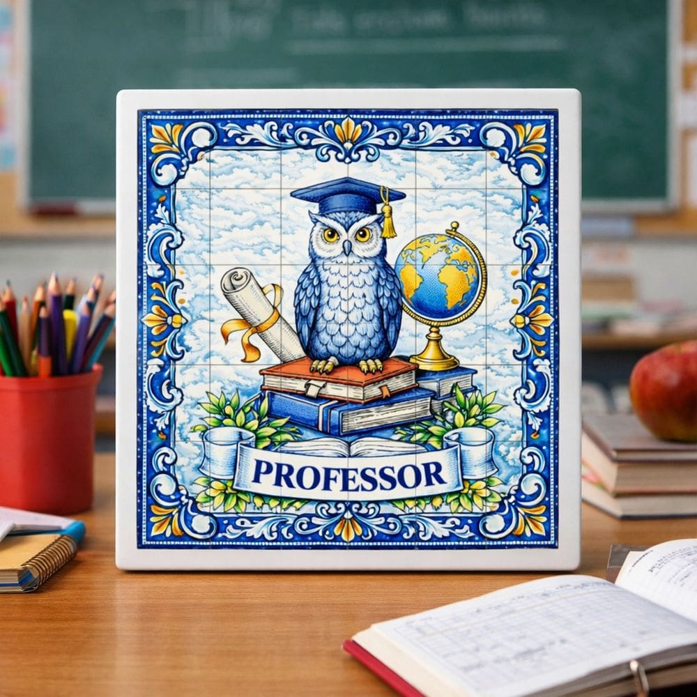 Quadro Símbolo Professor 33x33cm Mold Preta