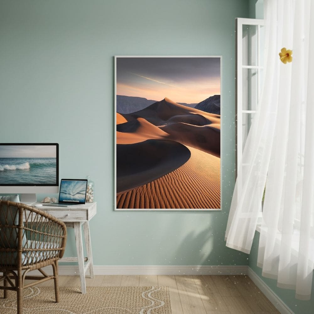 Quadro Decorativo Deserto Vasto 70x50cm Mold Preta