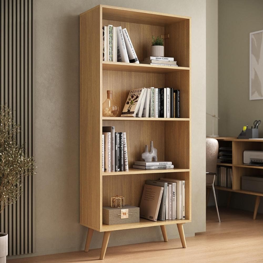 Estante de Escritório Organizadora 68cm com 3 Prateleiras Retrô Urban Multimóveis MP6037