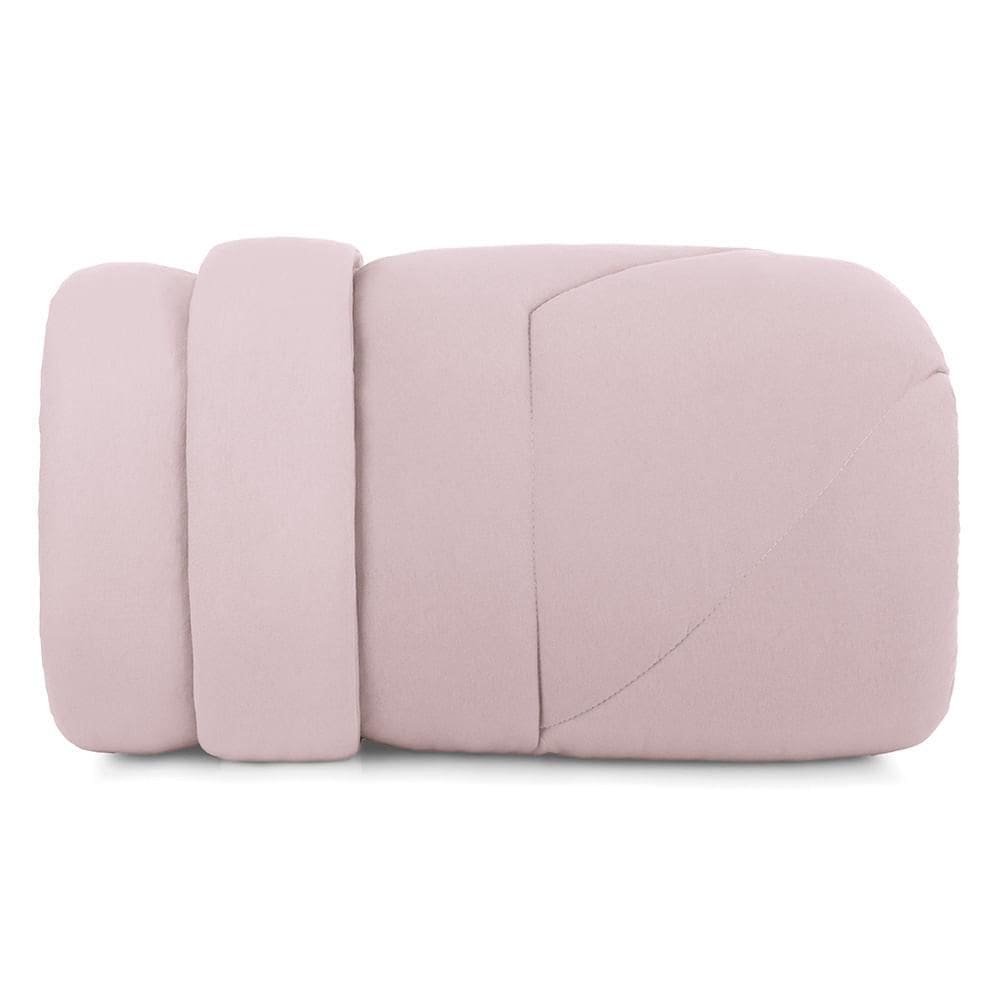 Edredom Solteiro Altenburg Malha Fio Penteado Rosê Natural