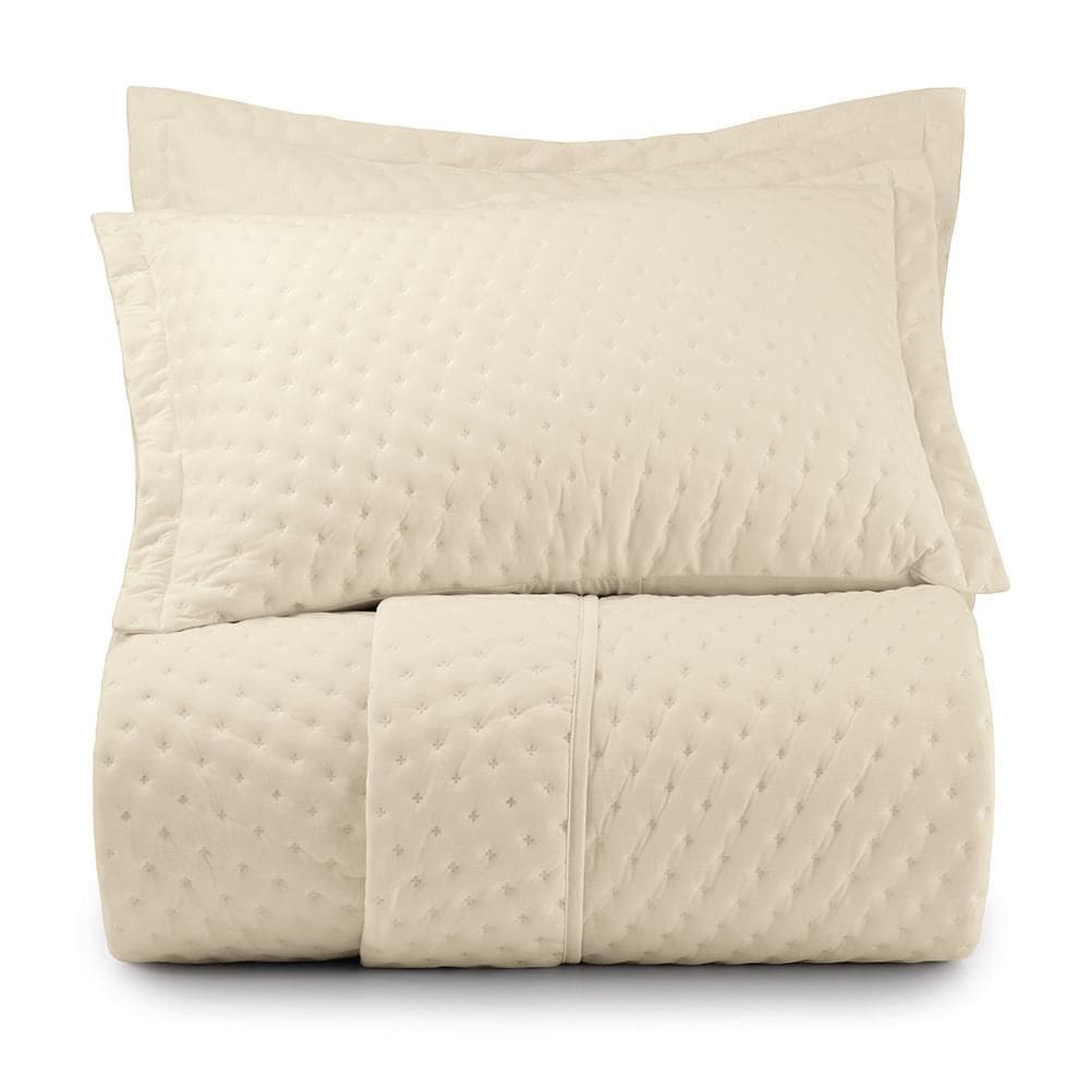 Jogo de Colcha King Altenburg Malharia Sem Igual Bege