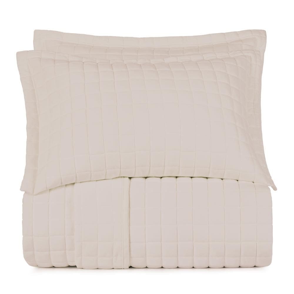 Jogo De Colcha Casal 3 Peças Altenburg Malha Fio Penteado Bege Mocha