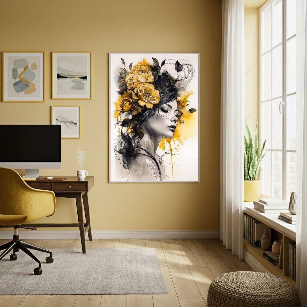 Quadro Decor Coroa De Silêncios 70x50cm Mold Branca