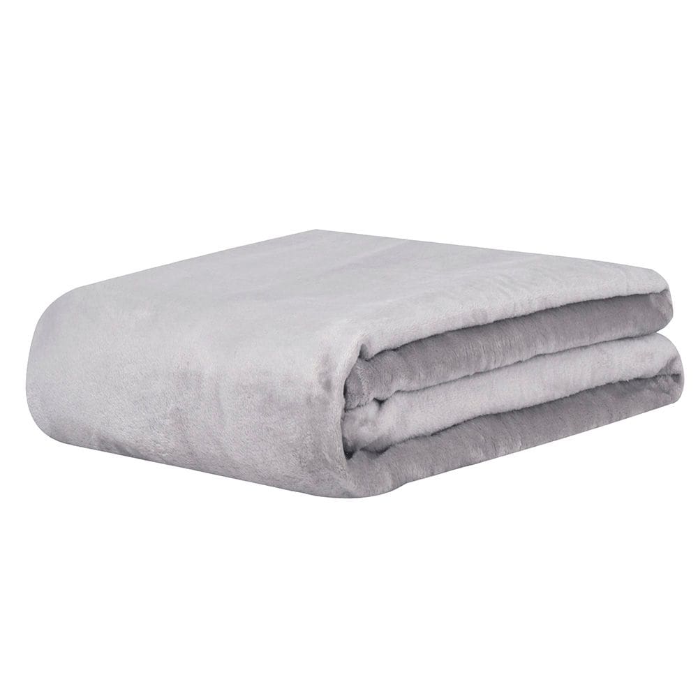 Cobertor Manta Super Soft 300g Casal 1,80mx2,20m Prata Sonhare