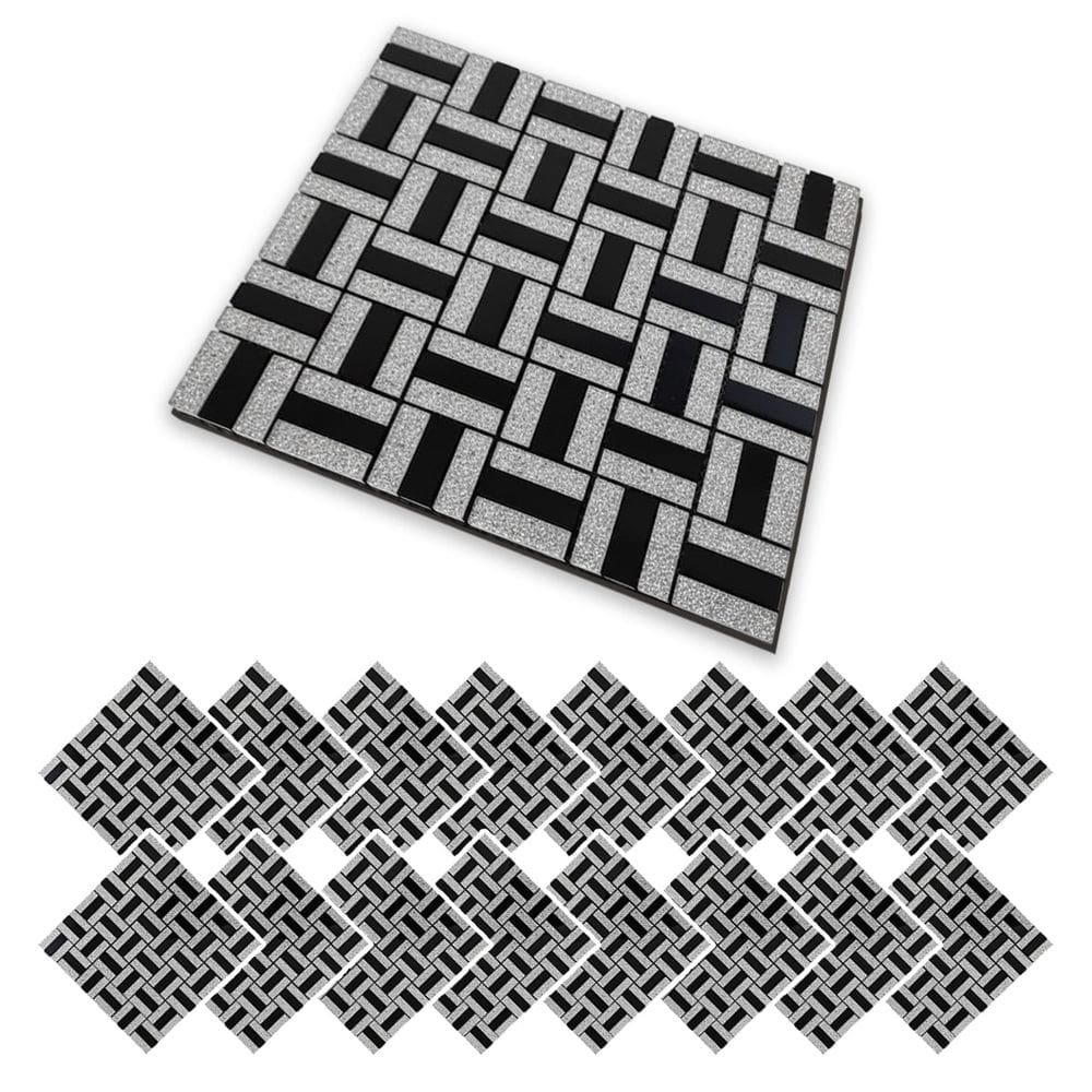 Pastilha De Vidro Kit 16 Uni Autocolante Parede Banheiro Cozinha Decorativa Facil Aplicacao Moderna Reforma Requintado