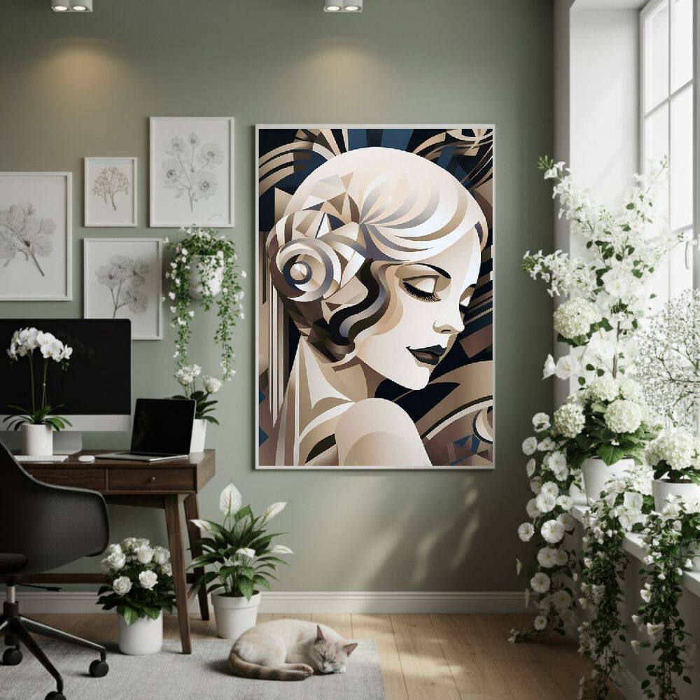 Quadro Decor Fantasia Deco 70x50cm Mold Branca