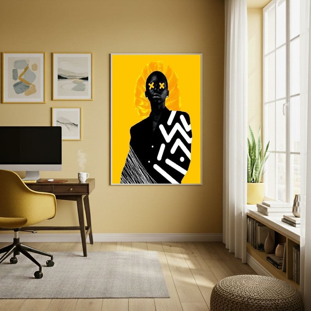 Quadro Decor Ícone Elétrico 70x50cm Mold Branca