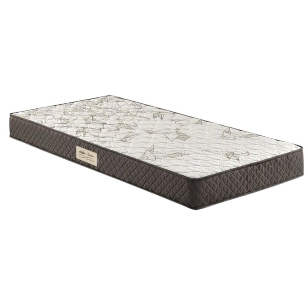 Colchão de Solteiro Espuma D23 Ecoflex Ecoline Marrom Bordado 78x188x14cm