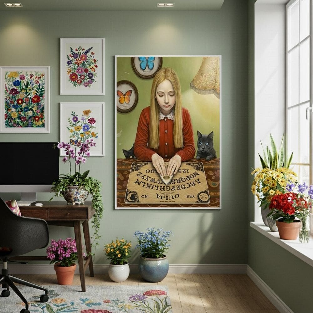 Quadro Decor Oráculo Da Sala De Estar 70x50cm Mold Preta