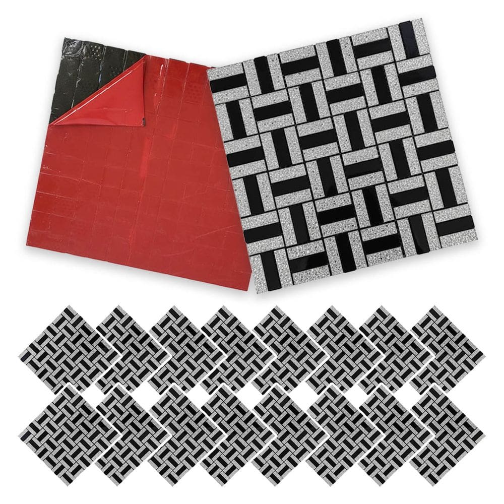 Pastilha De Vidro Kit 16 Uni Adesiva Parede Cozinha Banheiro Sala Decorativa Moderna Requintado Reforma Aplicacao Facil