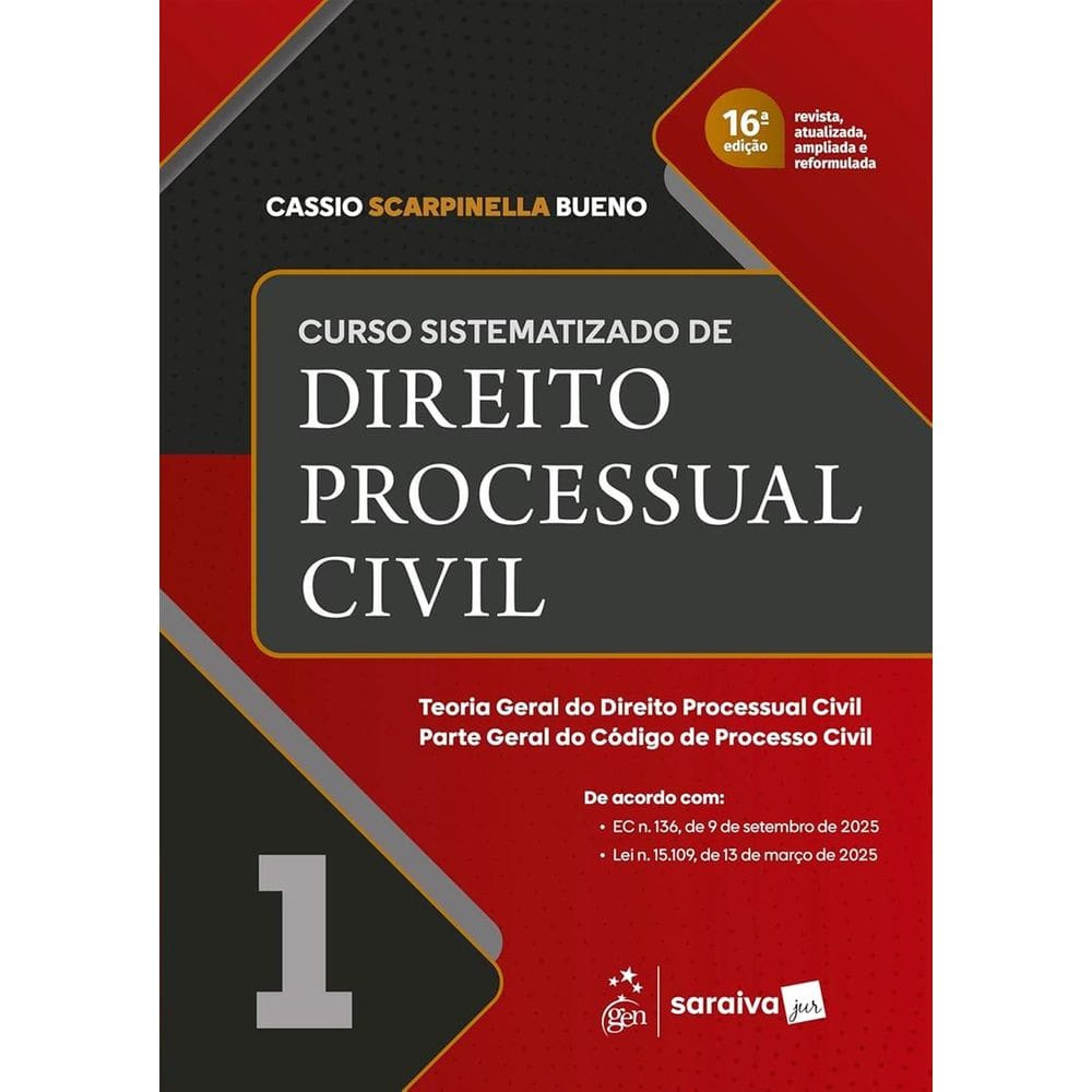 Curso Sistematizado De Direito Processual Civil - Vol.1 - 16 Edicao 2026