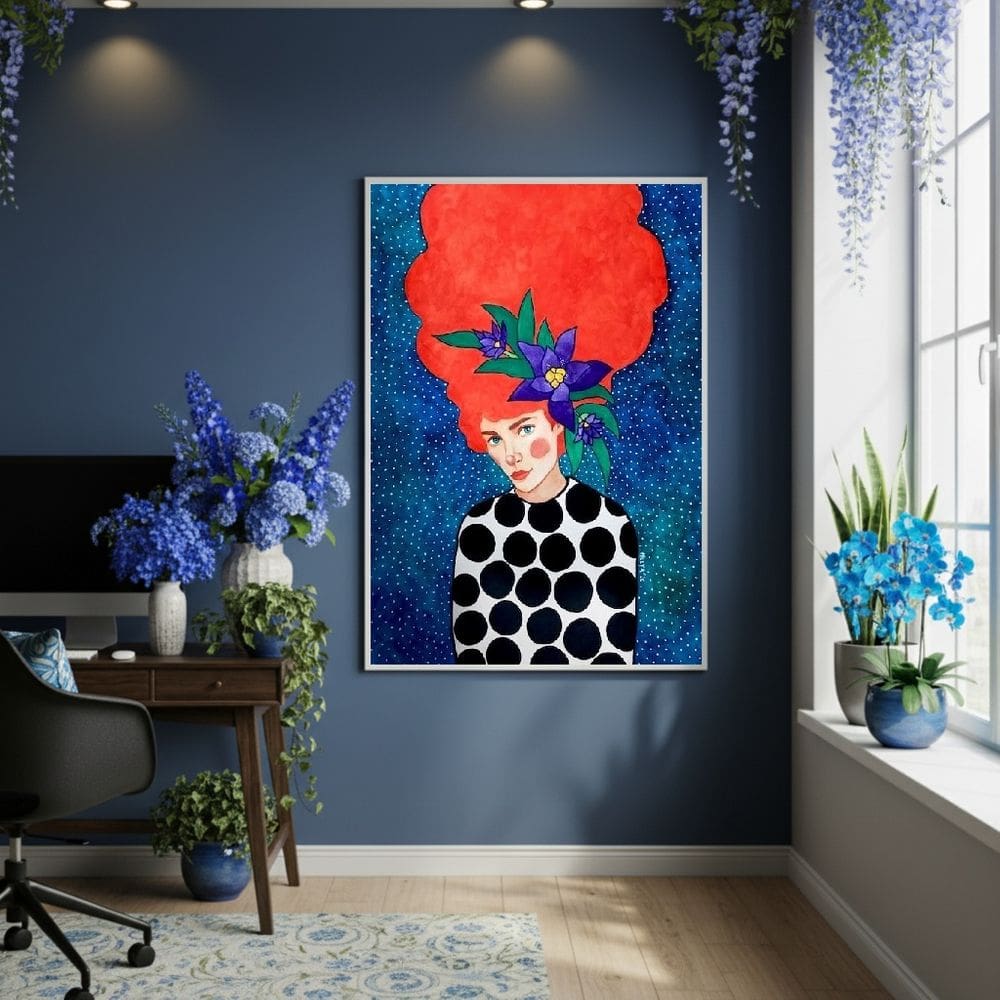 Quadro Decor Eu Sou Meu Cabelo 70x50cm Mold Preta