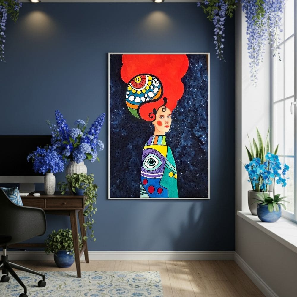 Quadro Decor Meu Cabelo Sou Eu 70x50cm Mold Branca