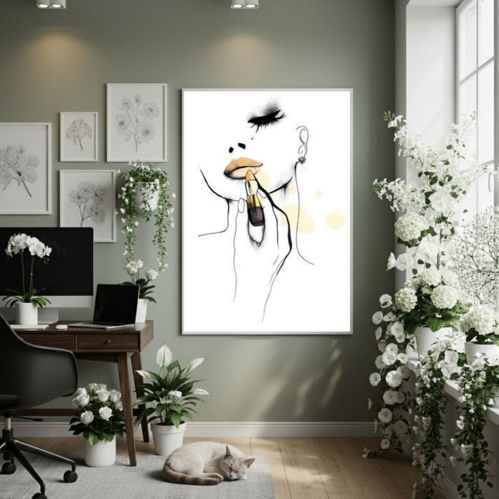 Quadro Decorativo Toque Final 70x50cm Mold Preta