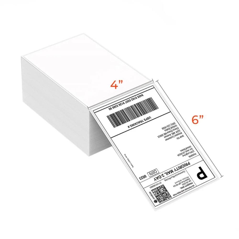 Etiqueta Térmica Adesiva MUNBYN 4”x 6”, 500 Unidades, Branca - ITLP1015SR-WH