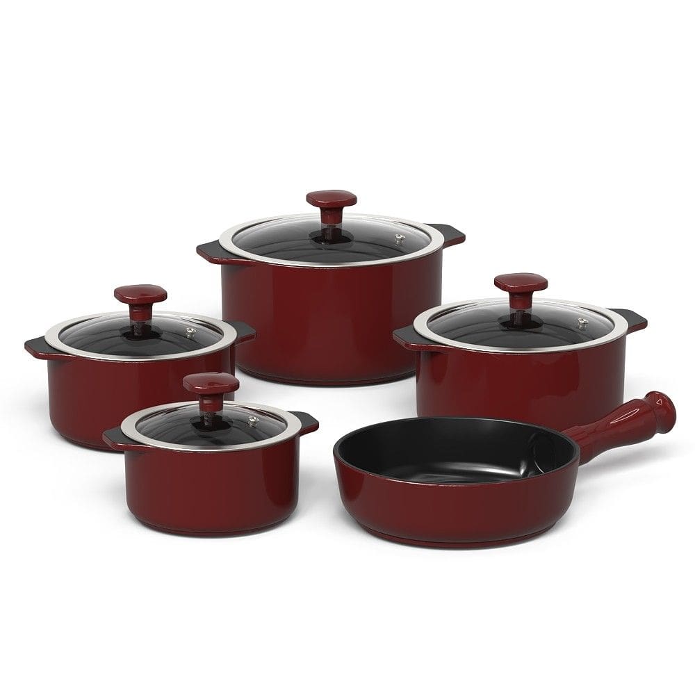 Jogo de Panelas de Cerâmica Slim 5 Peças Marsala Ceraflame