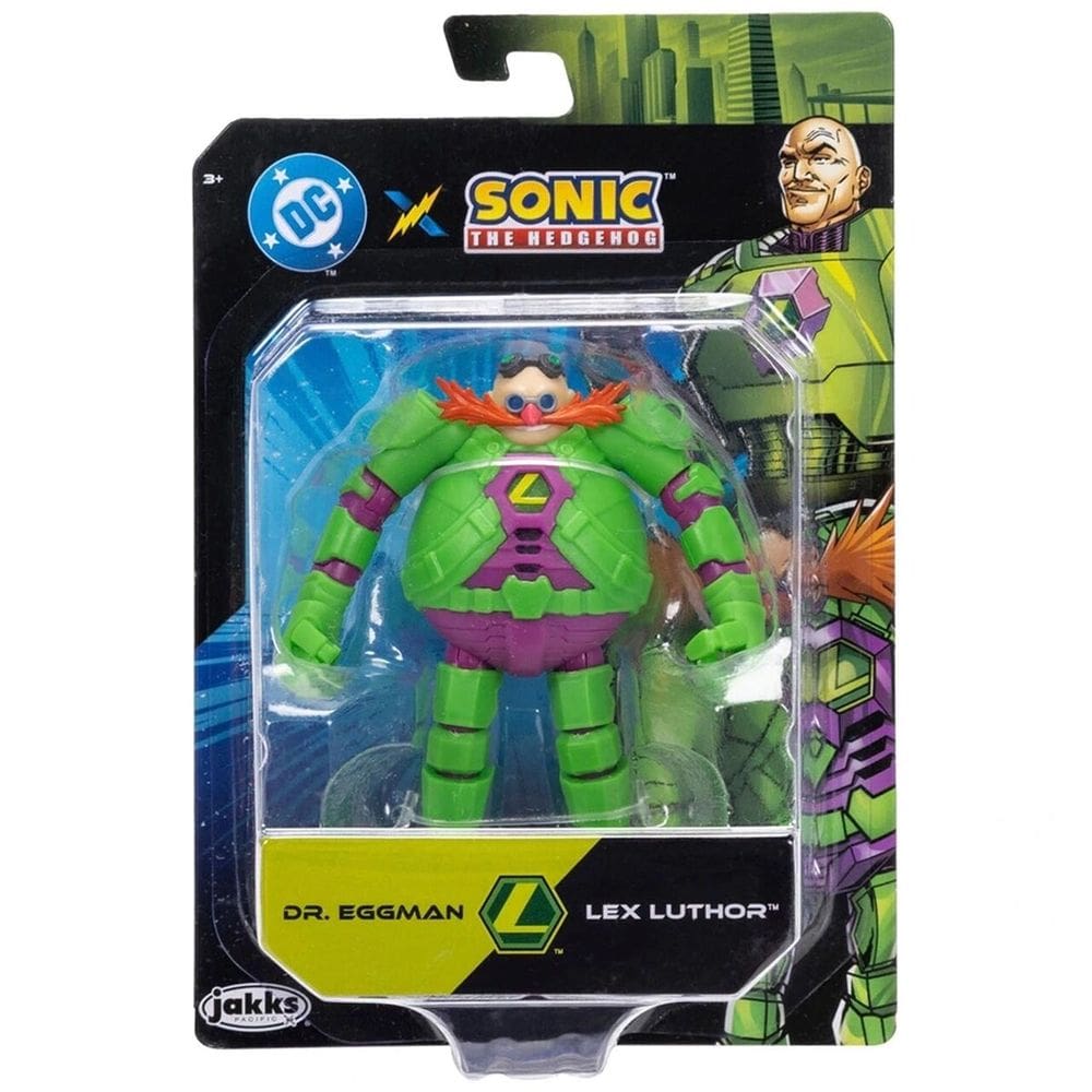 Boneco Articulado Dr. Eggman Lex Luthor 6cm - Sonic Warner